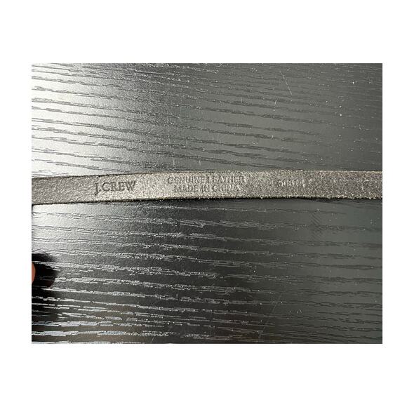 J. Crew Preppy Thin Leather Belt with Small Silver Stud Details - Picture 3 of 7